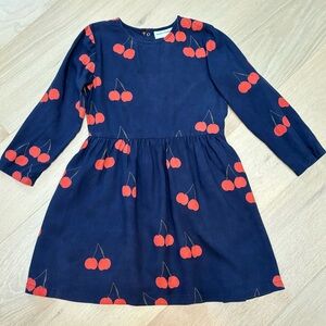 Mini Rodini Navy cherries dress. Size 116/122 in VGUC